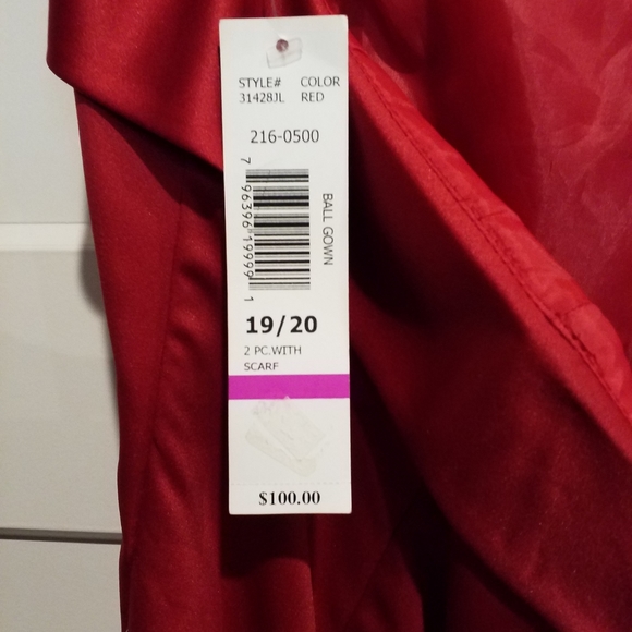 Jump brand red strapless dres - Picture 4 of 5
